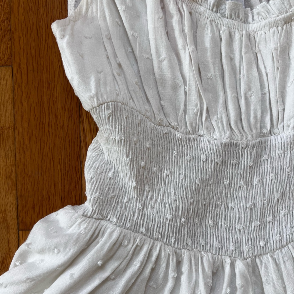 White Ruffle Romper - Picture 5 of 6